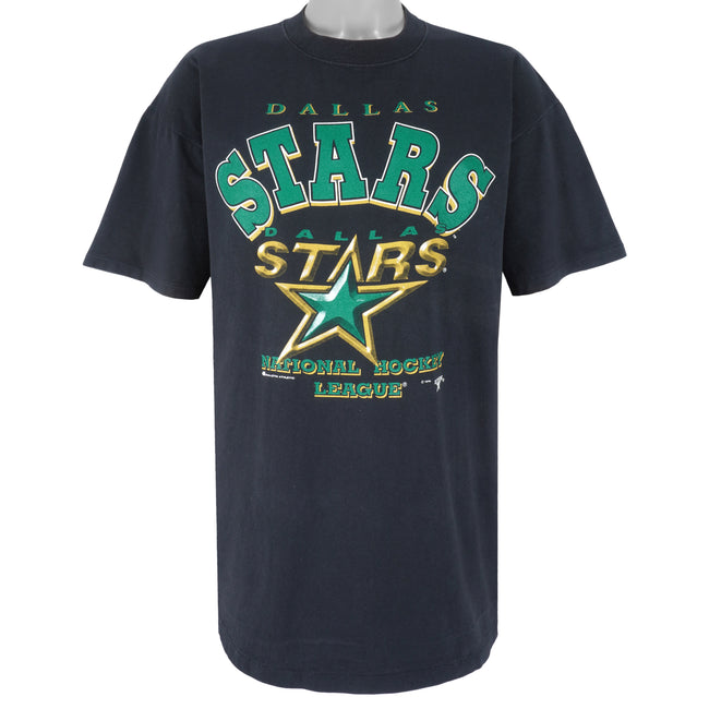 Vintage 90s DALLAS STARS NHL Back Print Salem Sportswear T-Shirt L