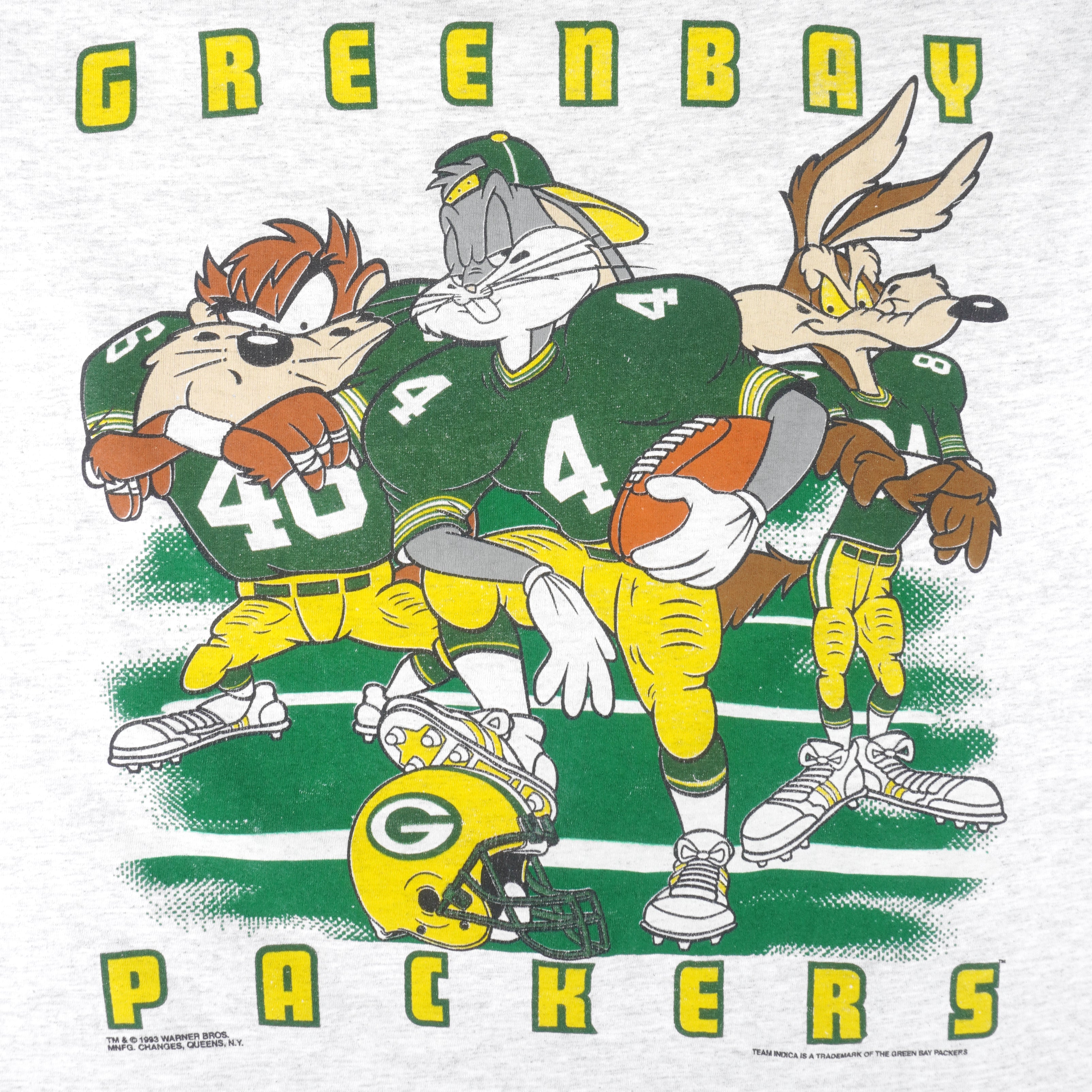 Green Bay Packers T Shirt Vintage Caricature 90's NFL