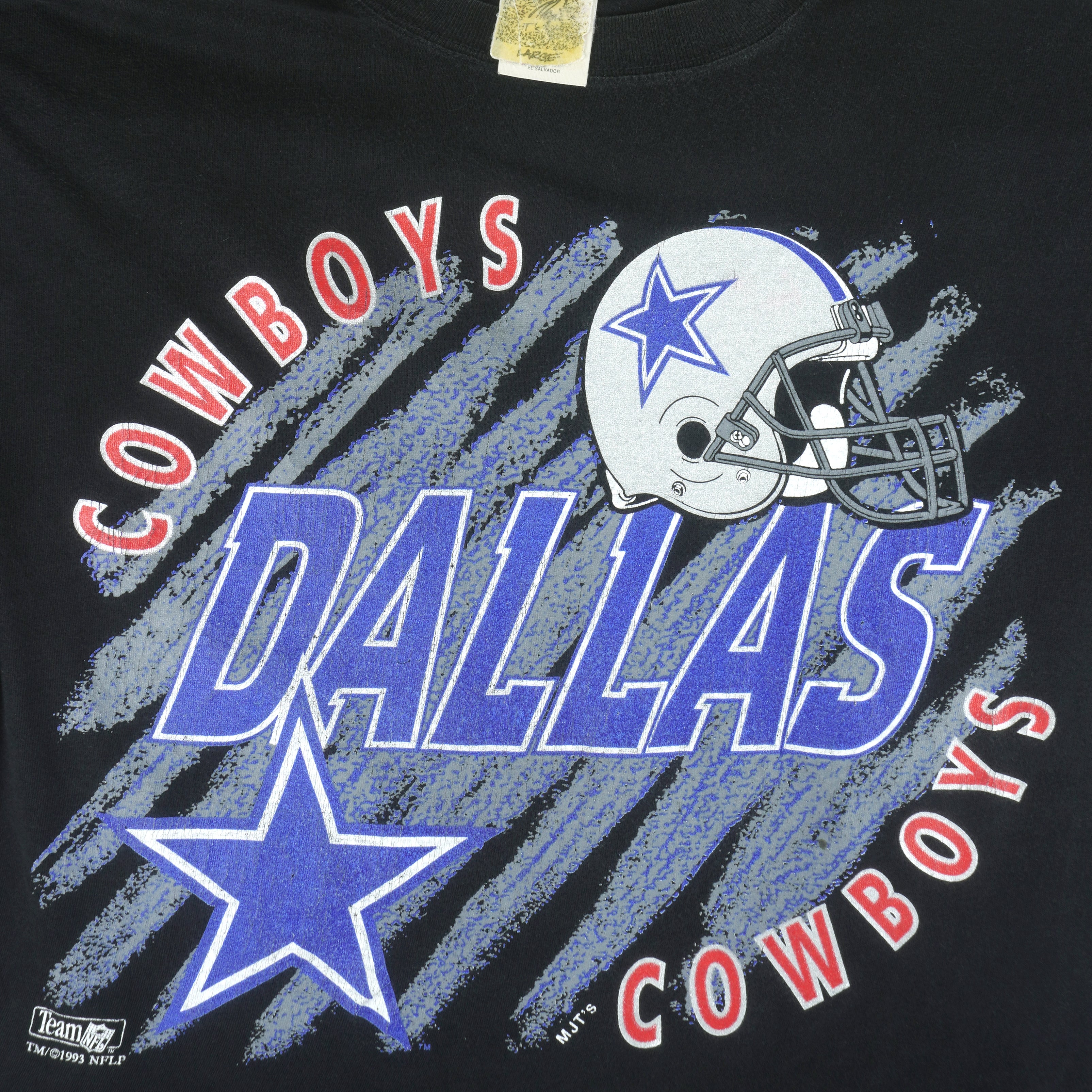 Vintage NFL (Salem) - Dallas Cowboys Helmet Single Stitch T-Shirt 1992 X-Large