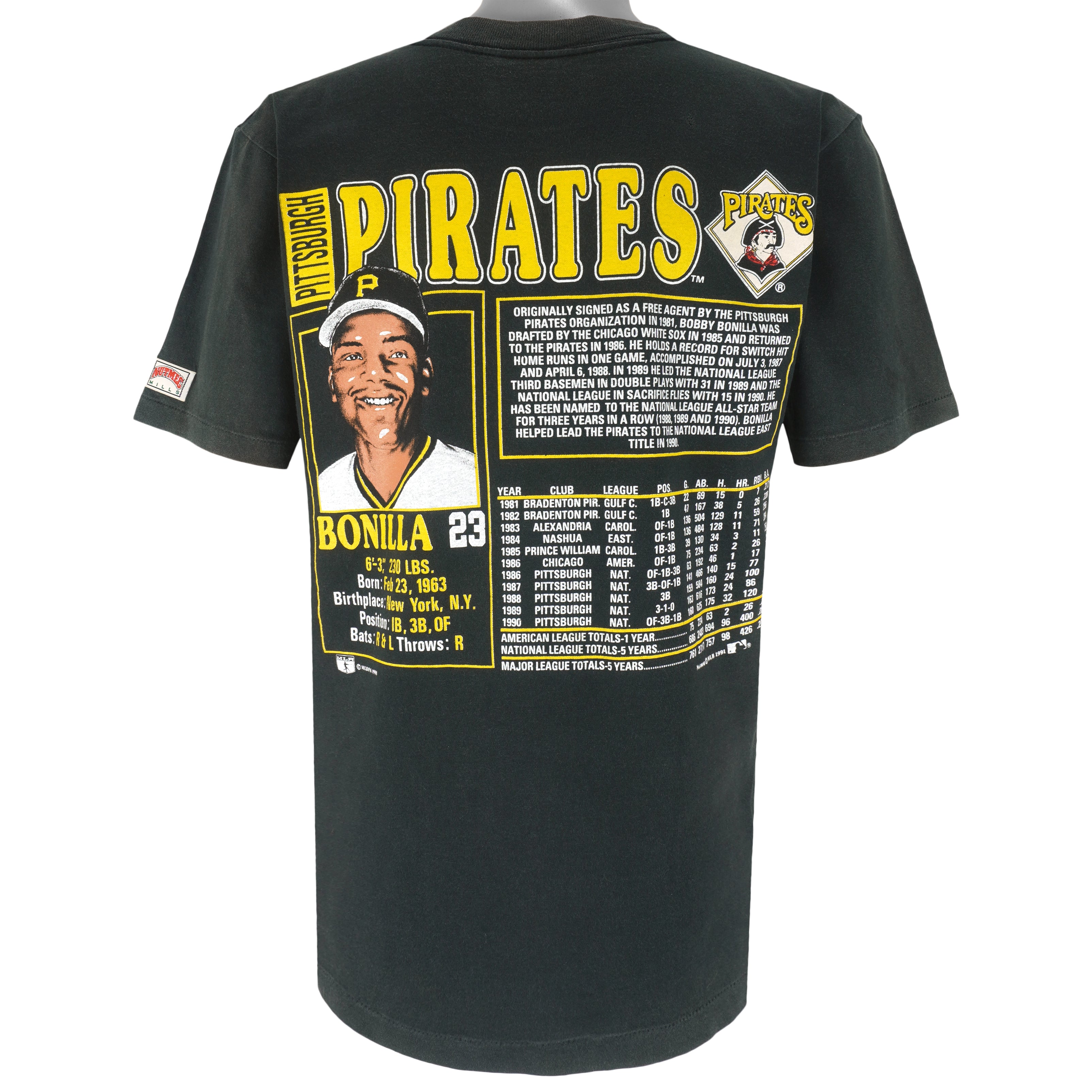 Buy Vintage Pittsburgh Pirates Nutmeg T-shirt Large 1992 Gray Mlb Online in  India 