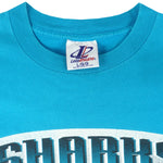 NHL (Logo Athletic) - San Jose Sharks Big Logo T-Shirt 1990s Large Vintage Retro Hockey