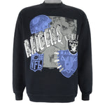 NFL (Logo 7) - Los Angeles Raiders Crew Neck Sweatshirt 1991 Large