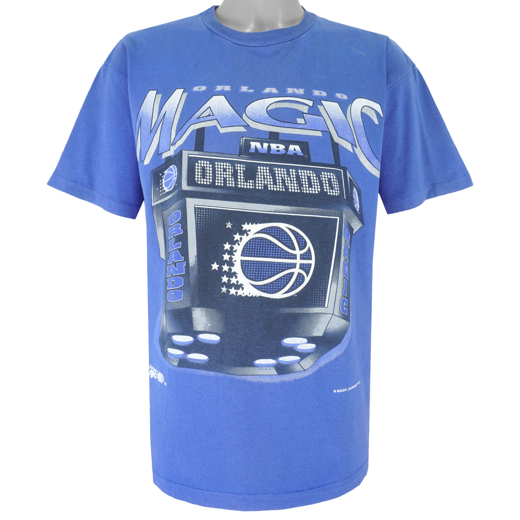 NBA (Magic Johnson T's) - Orlando Magic Single Stitch T-Shirt 1990s Large Vintage Retro Basketball