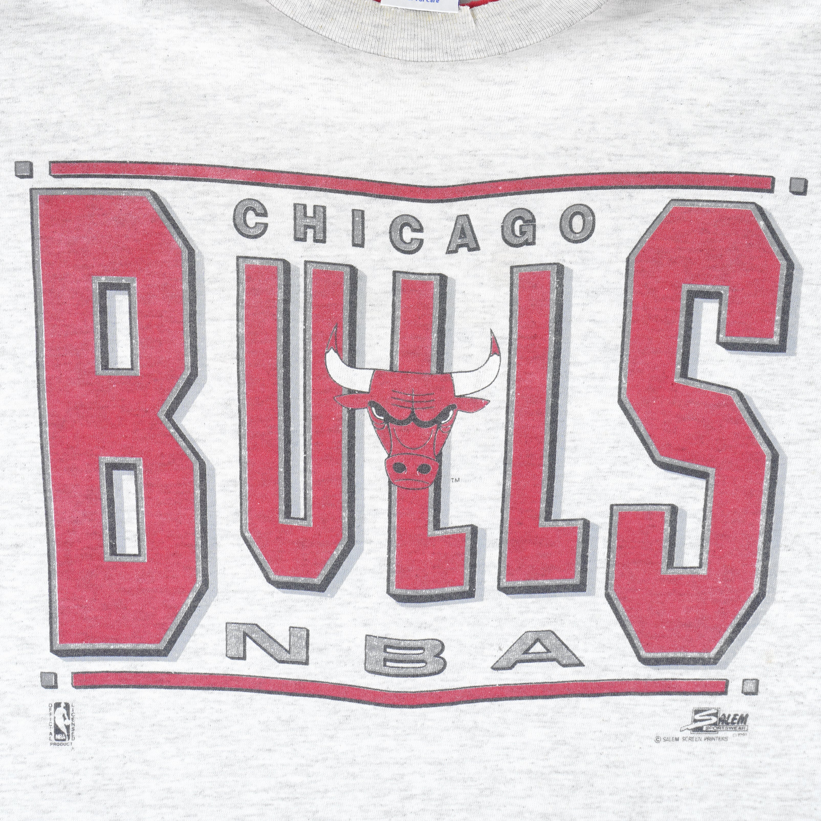 VTG Chicago Bulls Double Sided Shirt Salem Sportswear Size L
