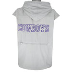 NFL (Pro Player) - Dallas Cowboys Hooded Sleeveless Shirt 1990s Large Vintage Retro Football