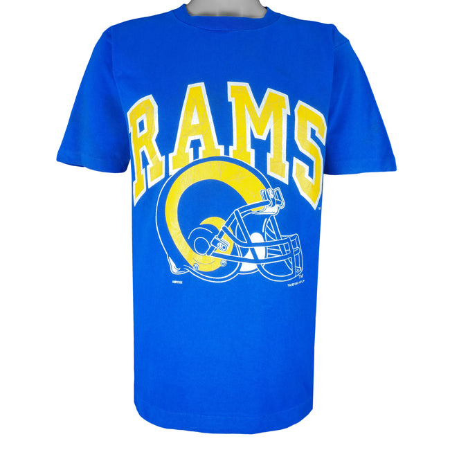 Vintage NFL Champion La Rams Shirt Blue Large Football Single Stitch