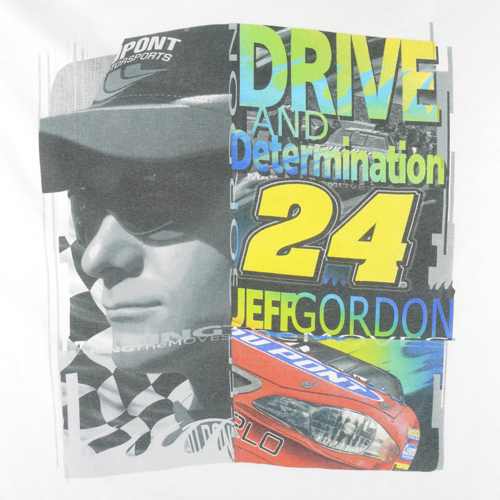 NASCAR (Chase) - Jeff Gordon DuPont Marking The Moves T-Shirt 1998 Large Vintage Retro