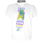 Reebok - Take Walk On Planet Single Stitch T-Shirt 1990s Medium Vintage Retro