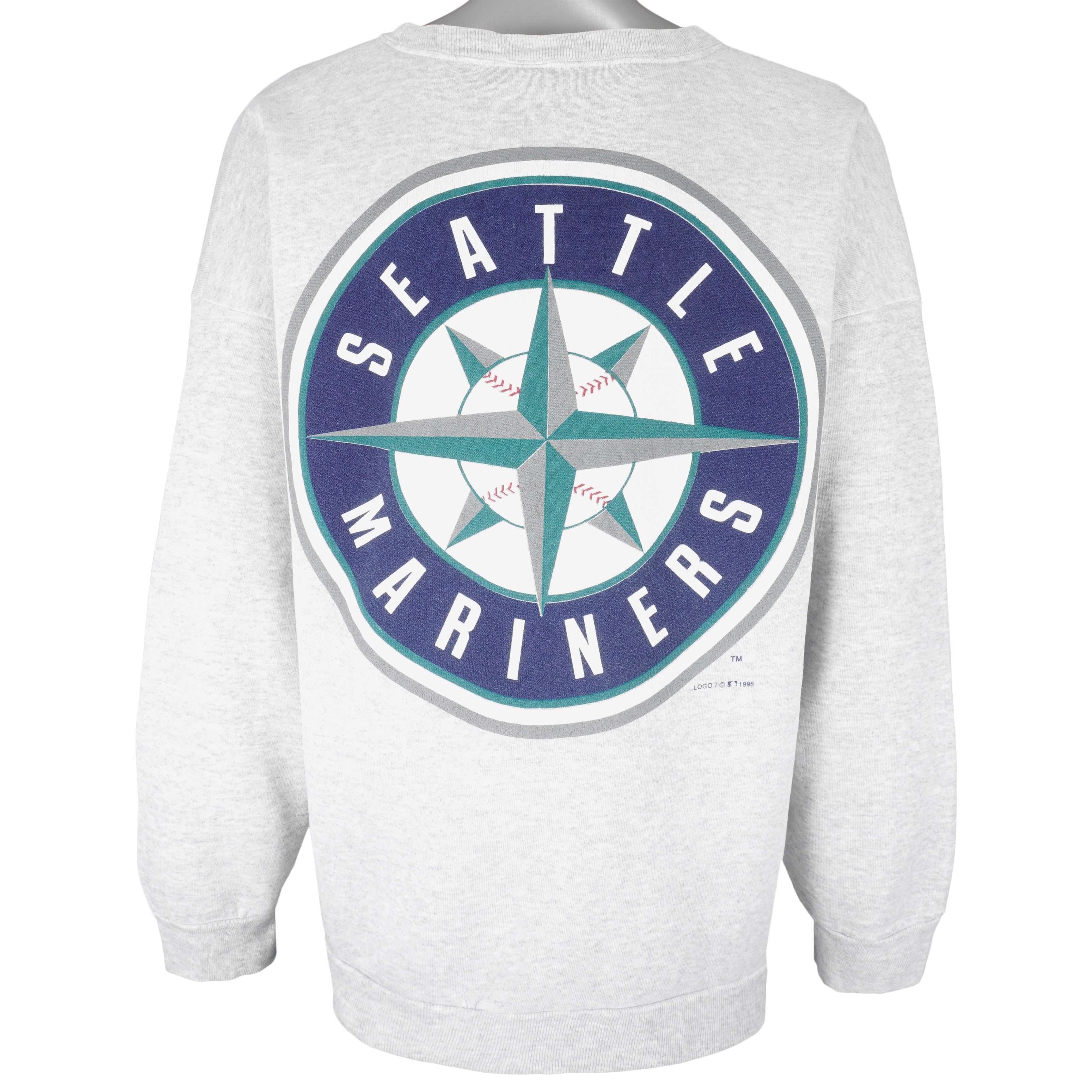 Vintage 1990s 1995 90s Seattle Mariners MLB Gray Sweatshirt 