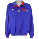 Starter - New England Patriots 1/4 Zip Pullover Windbreaker 1990s Medium