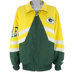 NFL (Logo Athletic) - Green Bay Packers Zip-Up Windbreaker 1990s X-Large Vintage Retro Football