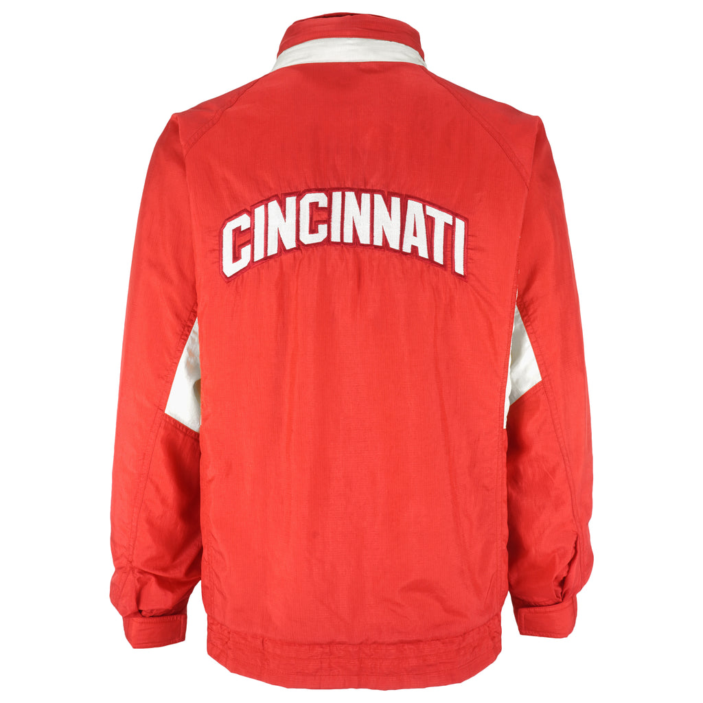 MLB (Apex One) - Cincinnati Reds Embroidered Jacket 1990s Large Vintage Retro Baseball