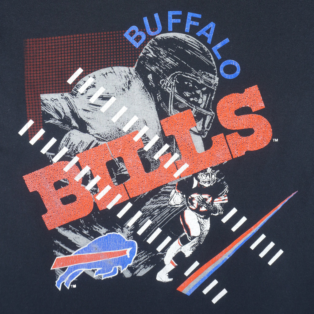 NFL (Best) - Buffalo Bills Football Single Stitch T-Shirt 1990s Large Vintage Retro Football