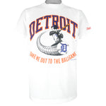 MLB (Rawlings) - Detroit Tigers Take Me Out To The Ballgame T-Shirt 1990 Large