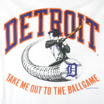 MLB (Rawlings) - Detroit Tigers Take Me Out To The Ball Game T-Shirt 1990 Large Vintage Retro Baseball