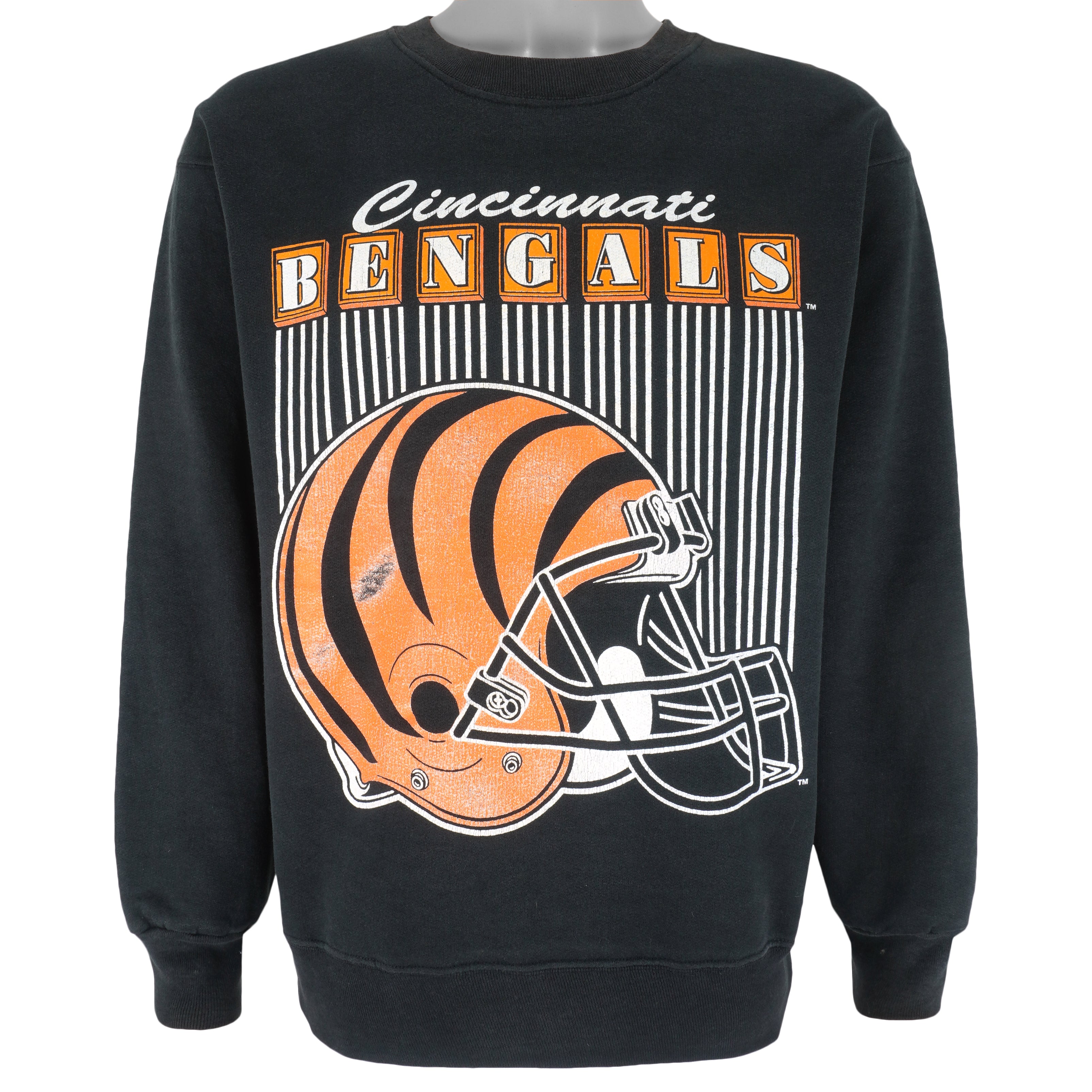 Vintage 1991 Cincinnati Bengals NFLP NFL Football Helmet XL Crewneck Sweater