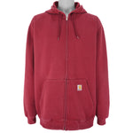 Carhartt - Red Zip-Up Hooded Jacket 1990s XX-Large