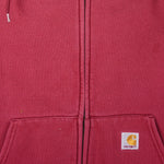 Carhartt - Red Zip-Up Hooded Jacket 1990s XX-Large Vintage Retro