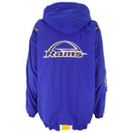 Starter - St. Louis Rams Embroidered Hooded Jacket 1990s XX-Large Vintage Retro College