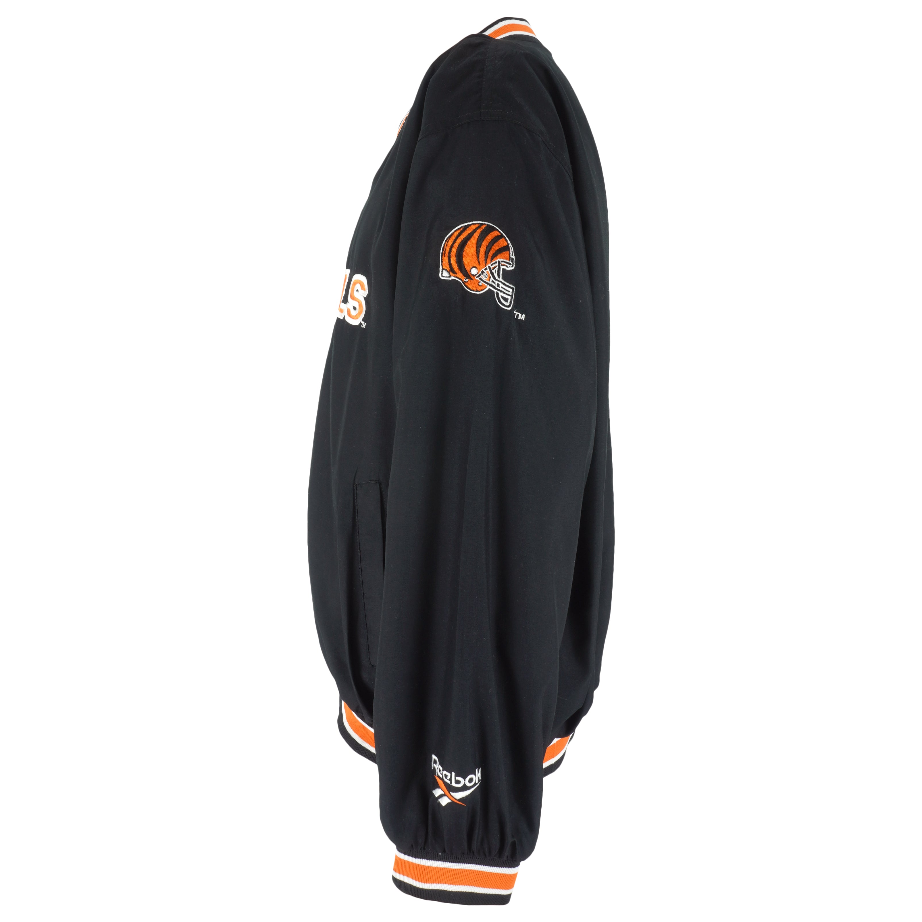 Cincinnati Bengals NFL Throwback Embroidered Long Sleeve T Shirt By Reebok