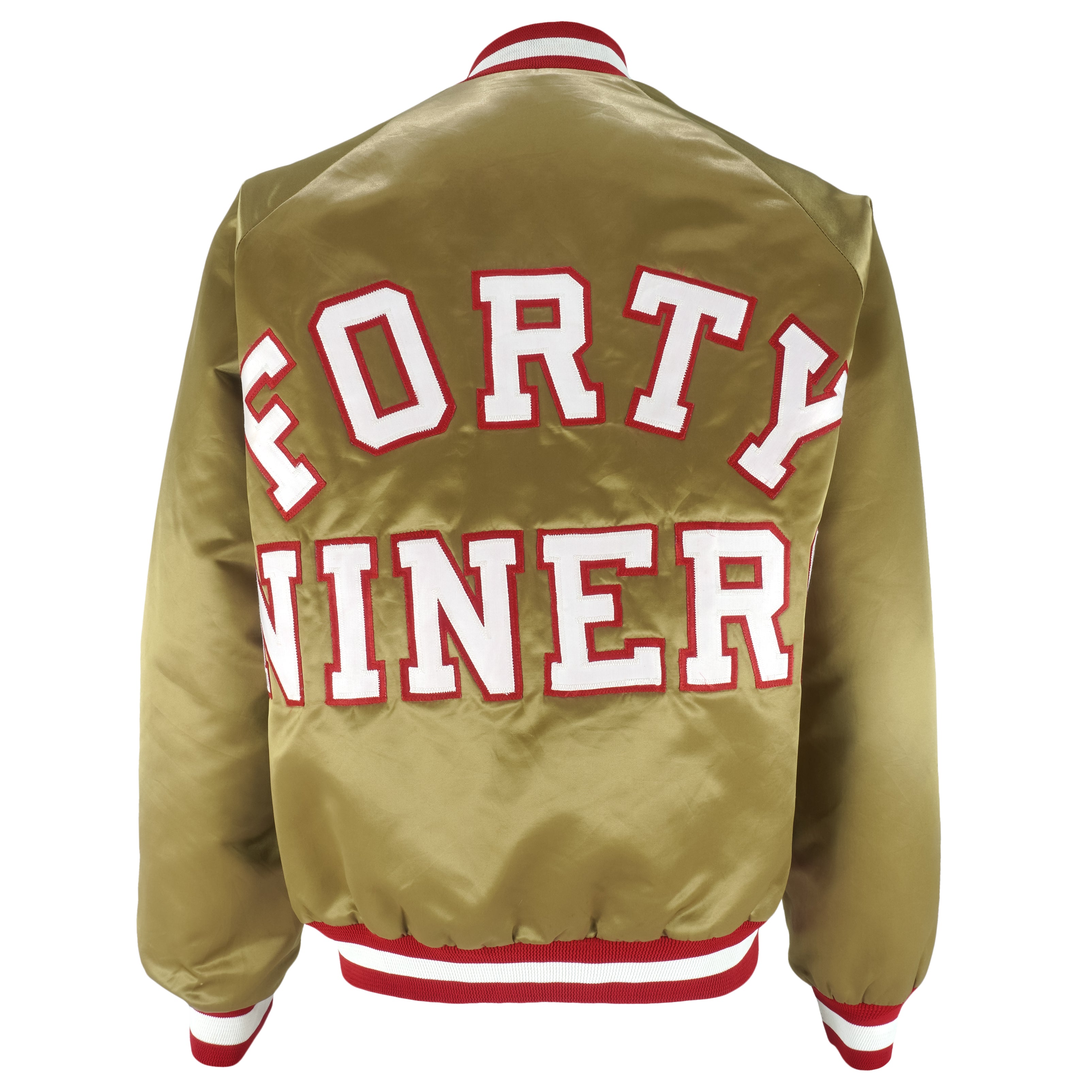 Maker of Jacket Sports Leagues Jackets NFL Vintage San Francisco 49ers World Champs Satin