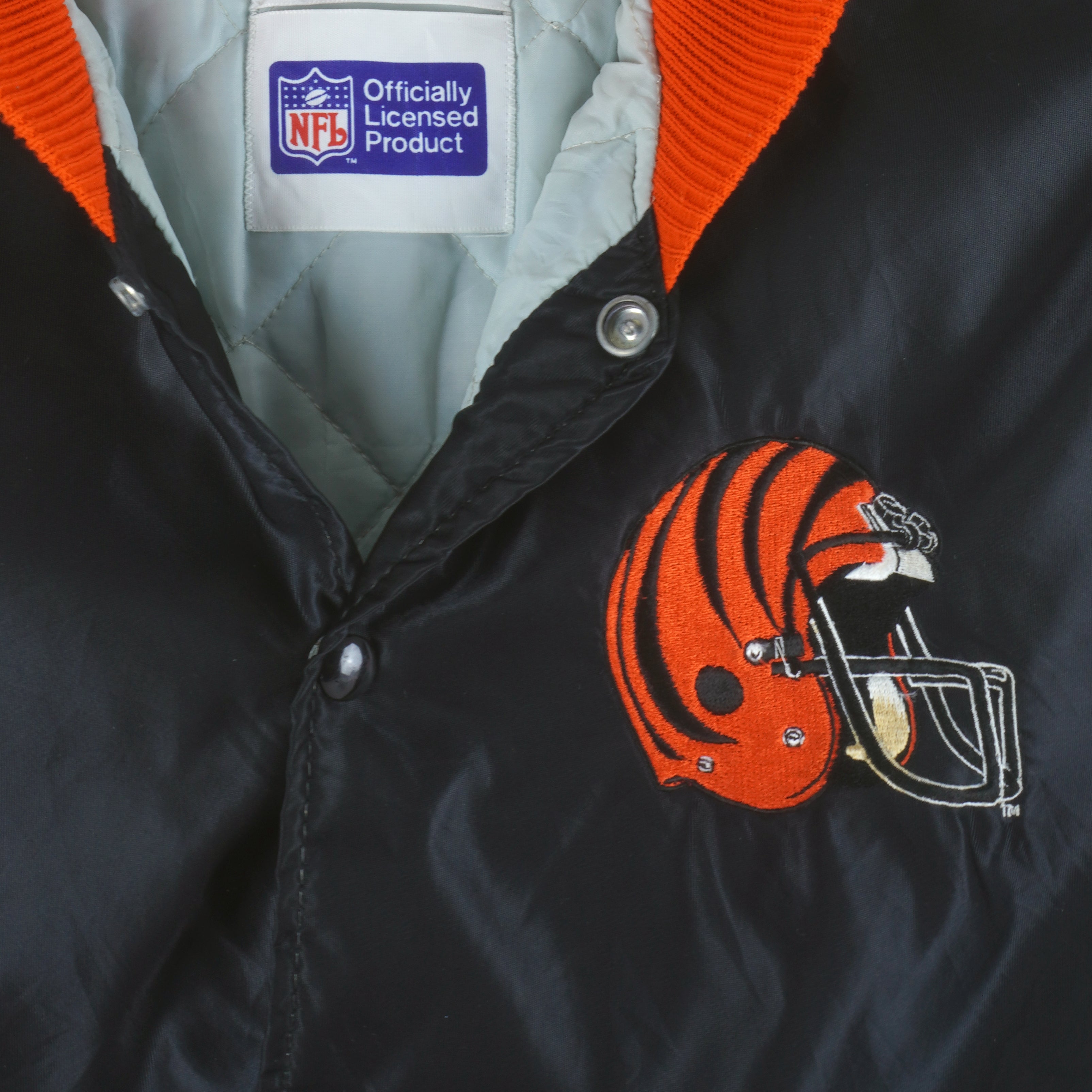 80s Cincinnati Bengals Black Satin Jacket