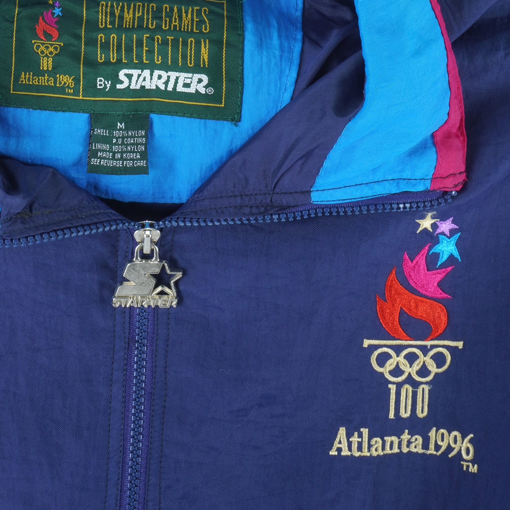 Starter - Team USA Atlanta Olympic Zip-Up Windbreaker 1996 Medium Vintage Retro