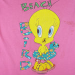 Looney Tunes - Beach Bird Tweety Single Stitch T-Shirt 1997 Small Vintage Retro