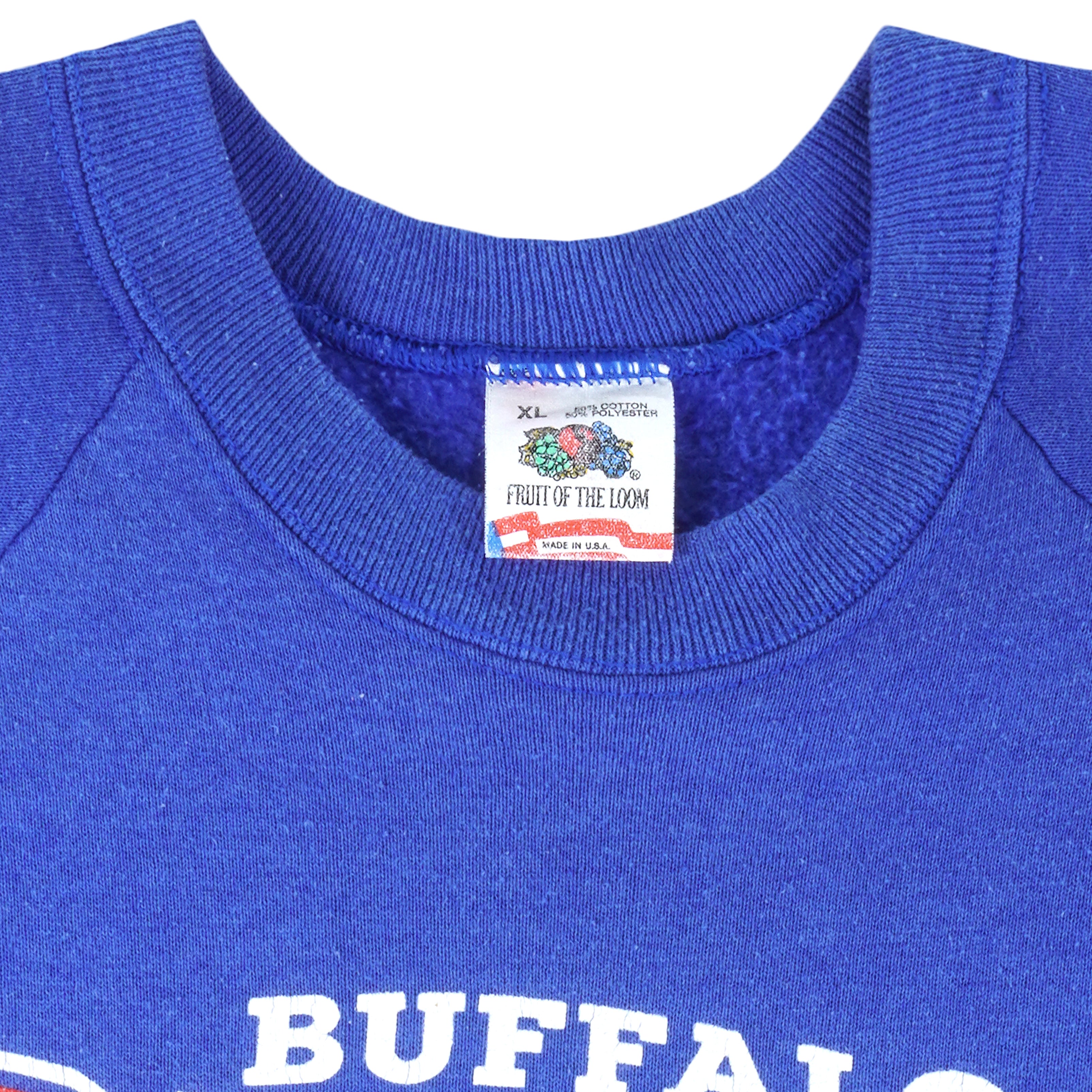 Vintage '90 BUFFALO BILLS NFL Fruit Of The Loom Sweatshirt L