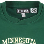 NHL (CCM) - Minnesota Wild Embroidered Sweatshirt 1990s X-Large Vintage Retro Hockey