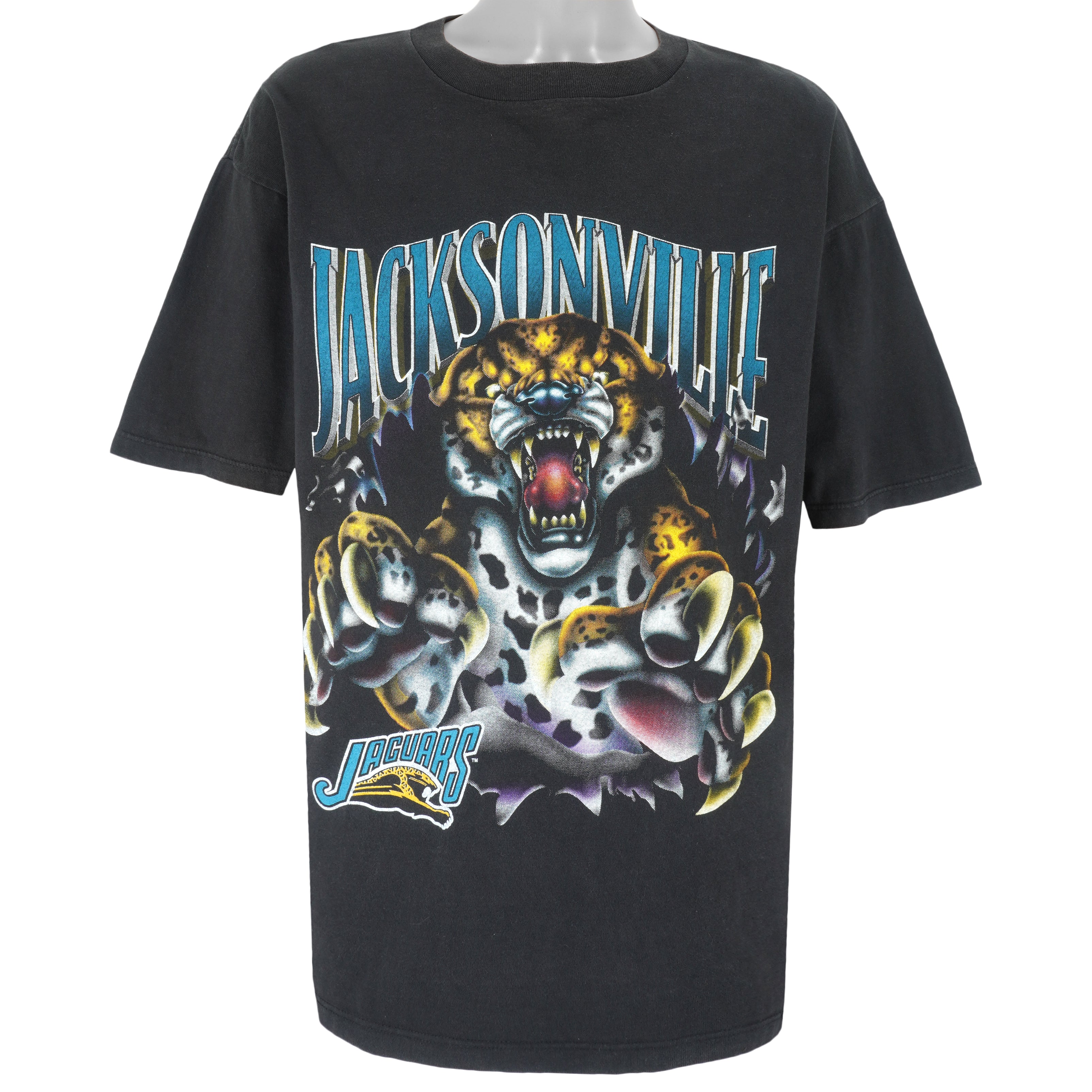 Vintage 90s Jacksonville Jaguars T-Shirt M NFL Football Salem Sportswear  Black