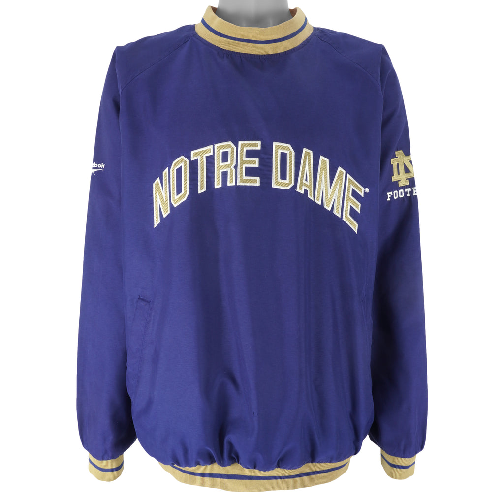 Reebok - Notre Dame Fighting Irish Windbreaker 1990s Large Vintage Retro College