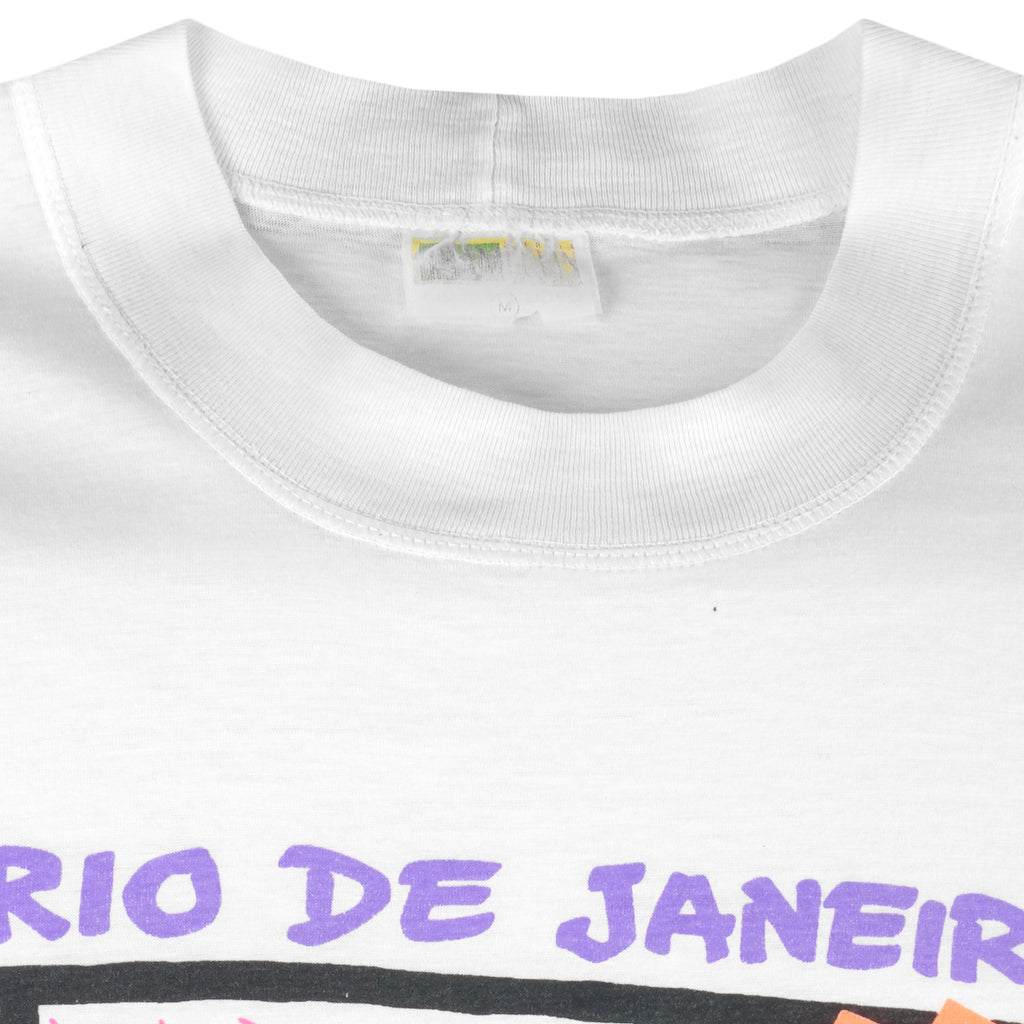 Vintage - Rio De Janeiro Brazil T-Shirt 1990s Medium Vintage Retro