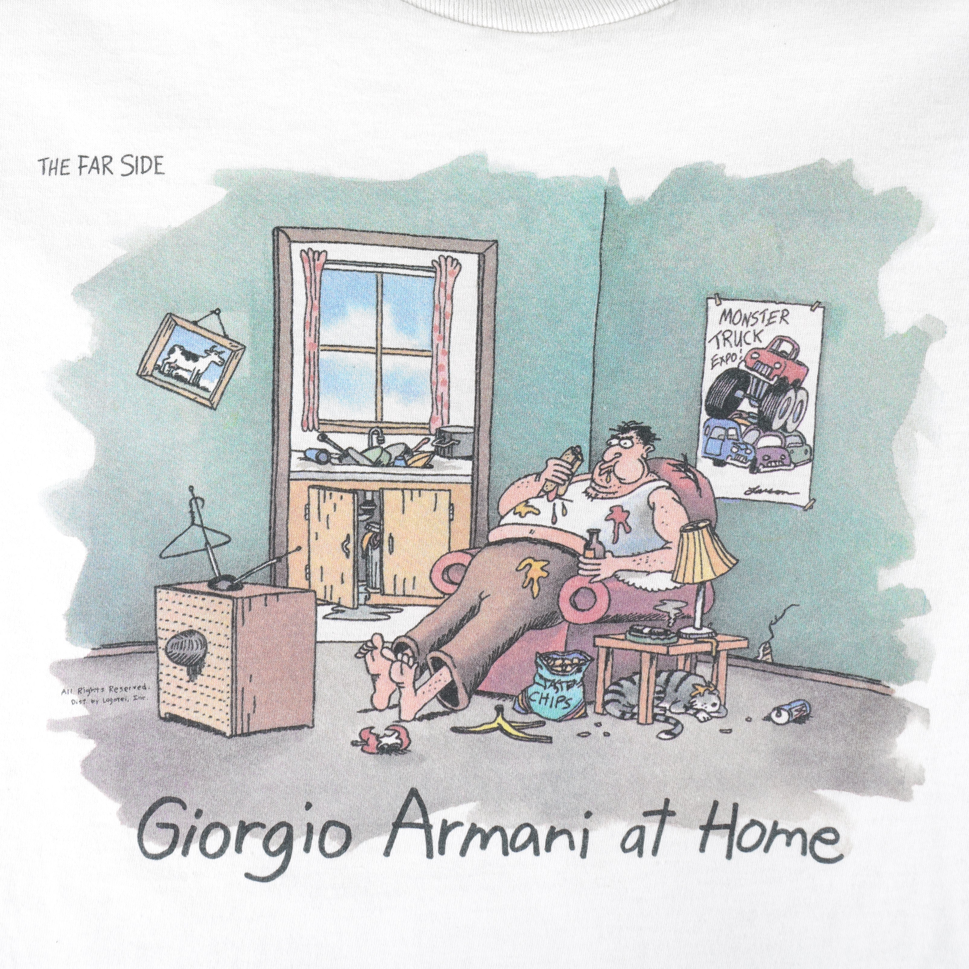 Vintage The Far Side Giorgio Armani At Home T Shirt 1990s