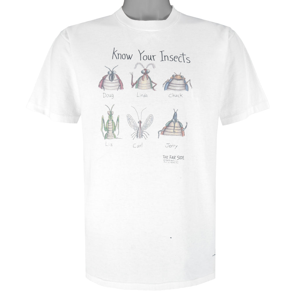 Vintage (The Far Side) - Know Your Insects Single Stitch T-Shirt 1986 Large Vintage Retro