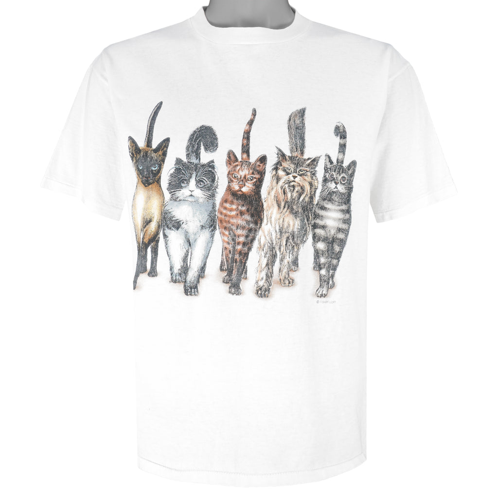 Vintage (Oneita) - The Cats of Washington DC Single Stitch T-Shirt 1990s Large Vintage Retro