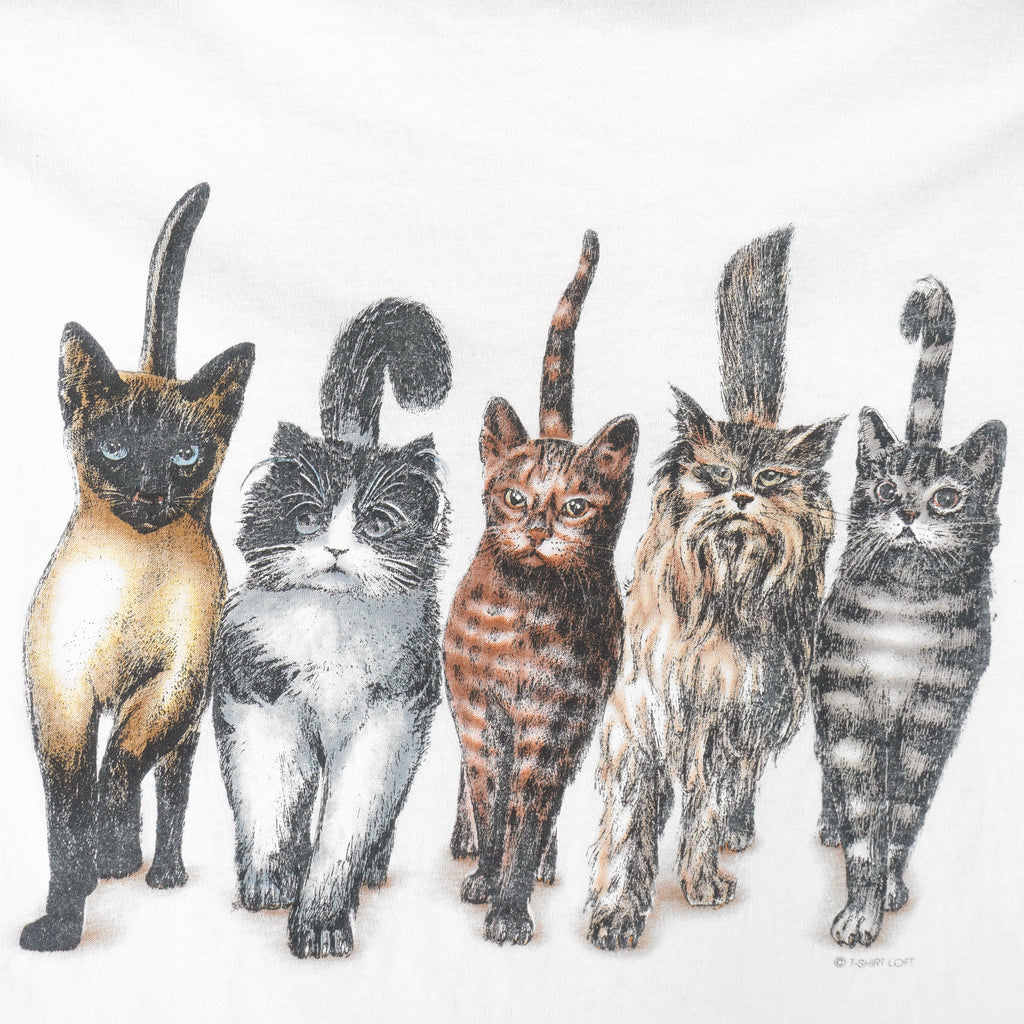 Vintage (Oneita) - The Cats of Washington DC Single Stitch T-Shirt 1990s Large Vintage Retro