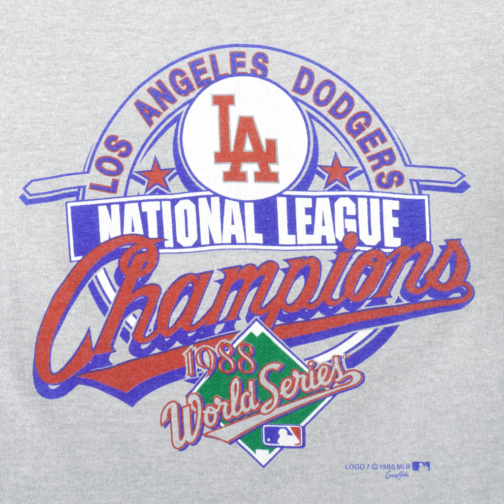 MLB (Select T) - Los Angeles Dodgers Champions Single Stitch T-Shirt 1988 X-Large Vintage Retro Baseball