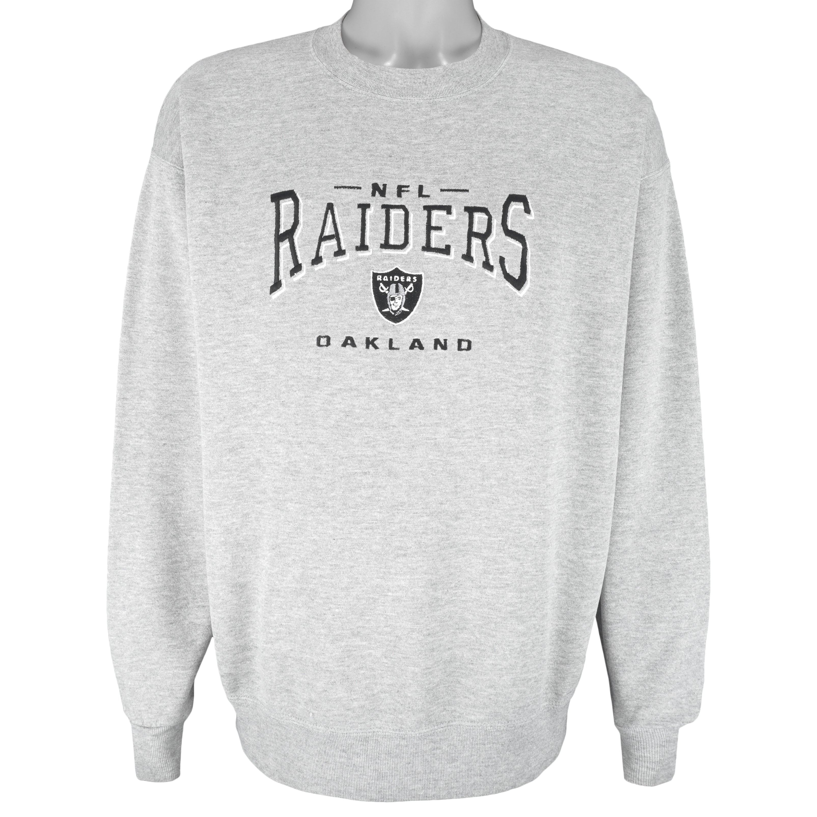 Vintage Starter - Oakland 'Raiders' Spell-Out Long Jacket 1990's Large