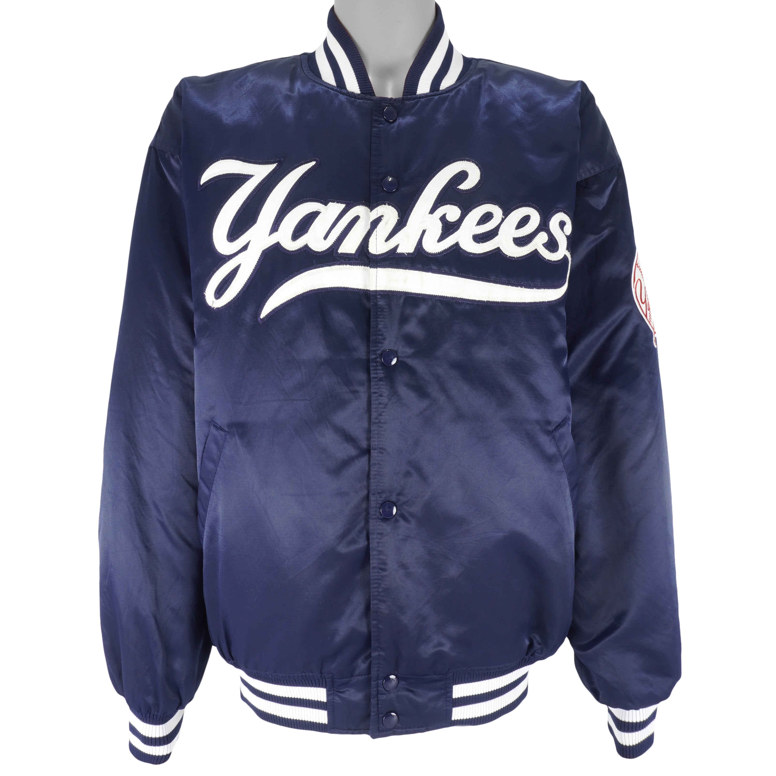 Vintage 1980's Starter Diamond Collection NY Yankees Satin Dugout Jacket  Size L