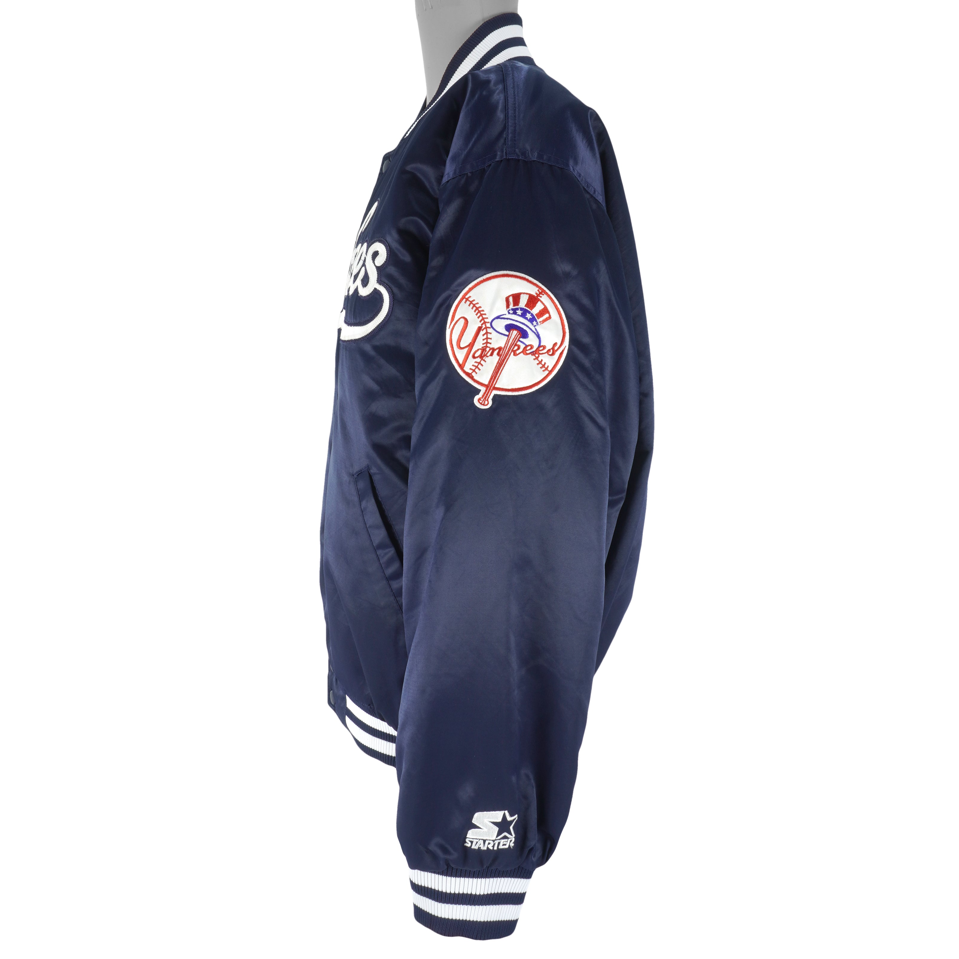 Vintage 90's Starter Diamond Collection Insulated NY Yankees Satin Bomber  Jacket