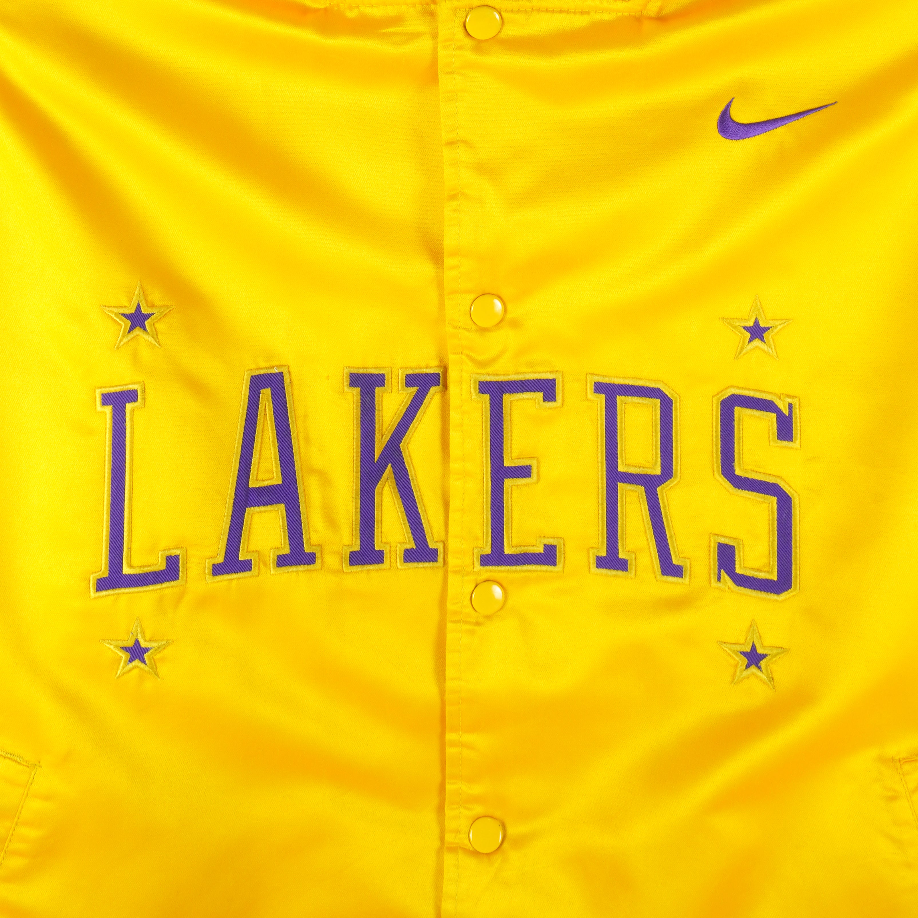 Vintage Los Angeles Lakers NBA satin bomber jacket. Tagged as a