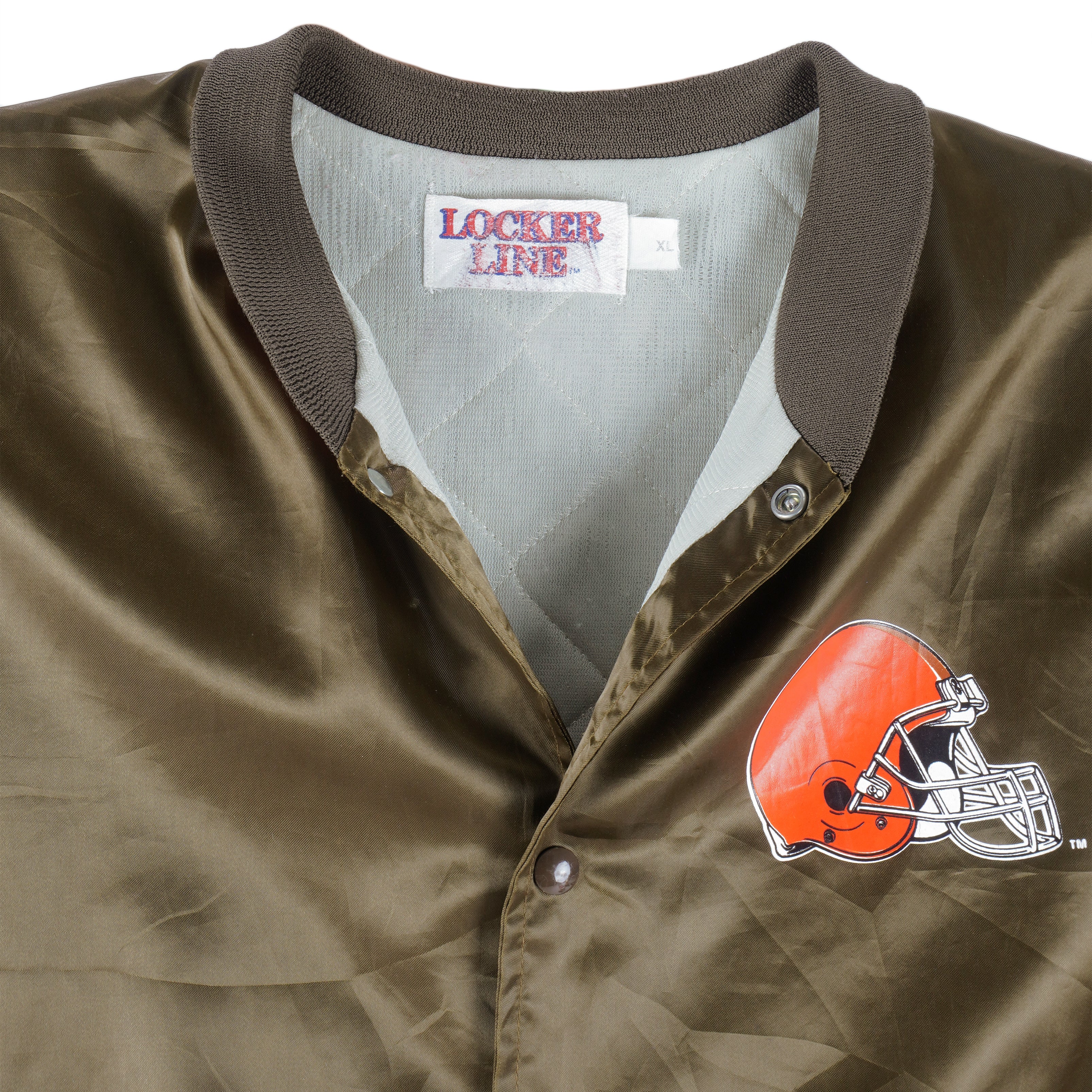 Vintage NFL (Locker Line) - Cleveland Browns Satin Jacket 1980s X