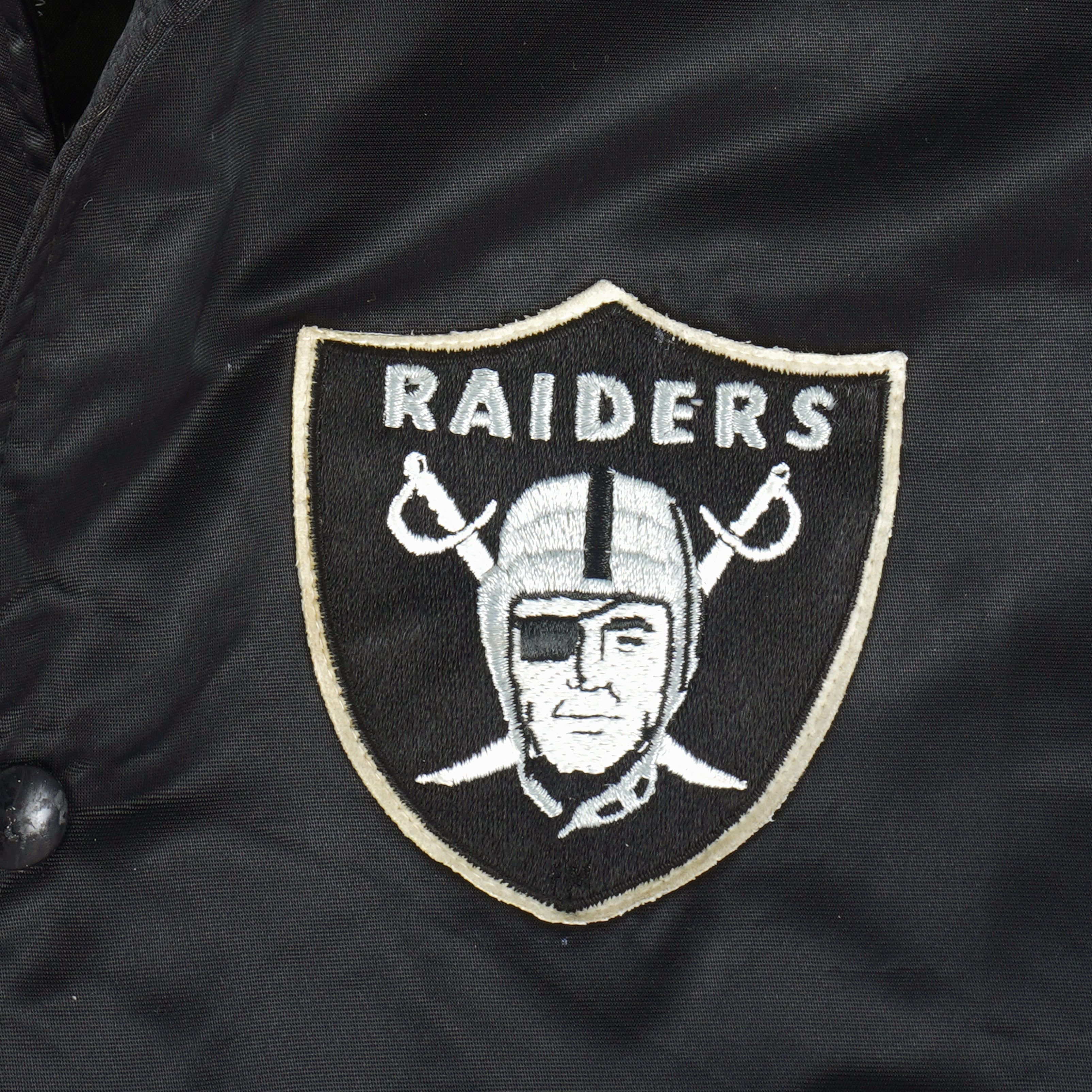 Vintage Starter Oakland Los Angeles Raiders Black Leather Jacket Men Size  Large