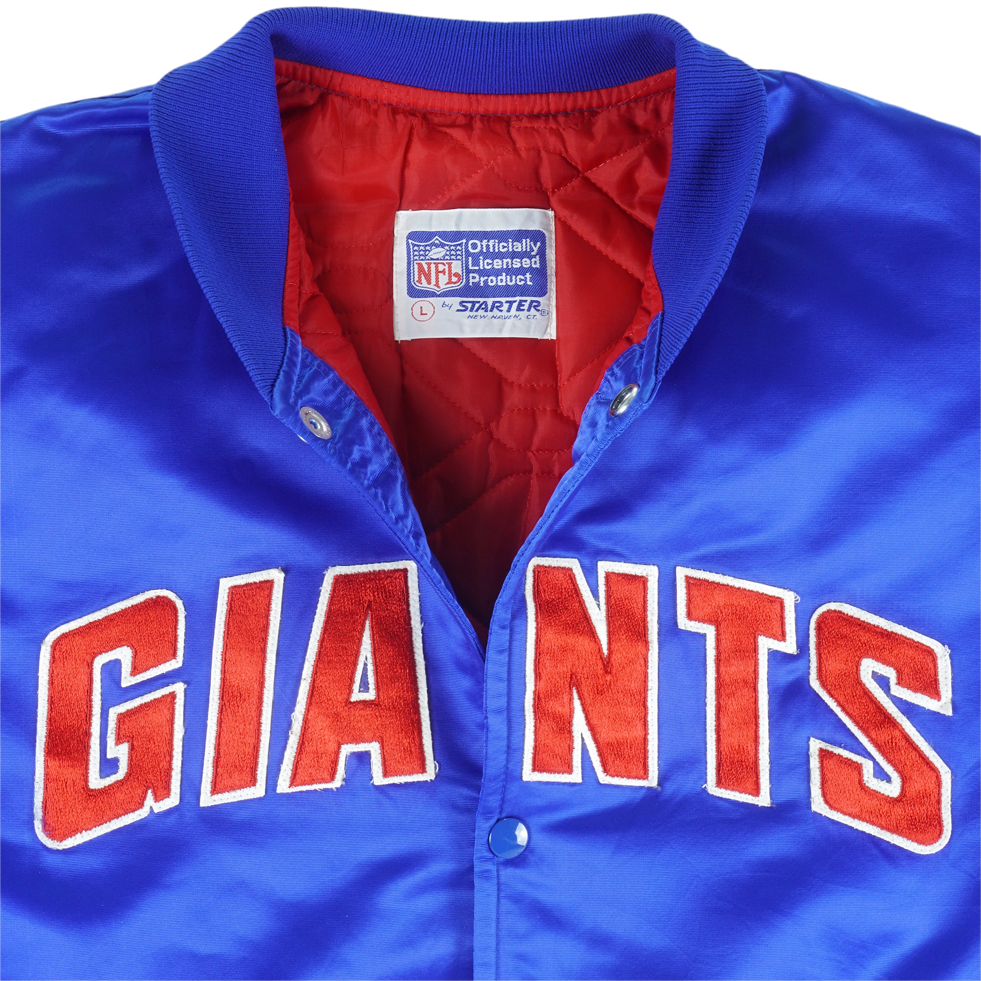 Vintage 80'S Starter New York Giants NFL Satin Football Jacket Mens Size L  USA