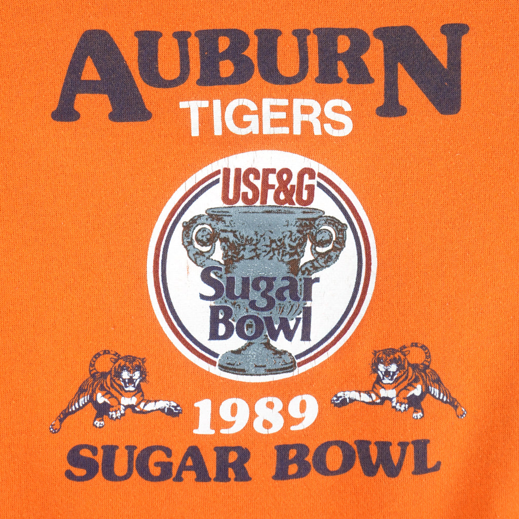 NCAA (College Jogs) - Auburn Tigers Sugar Bowl Sweatshirt 1989 Large Vintage College Football