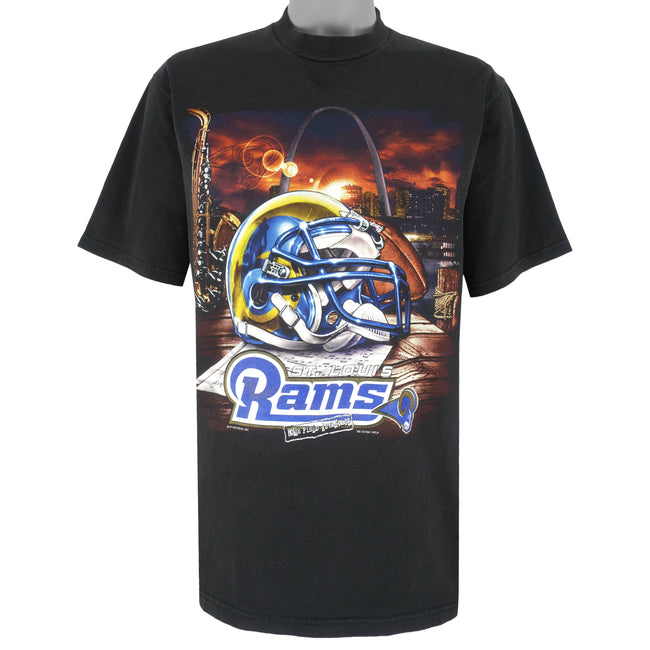 Vintage NFL (Lee) - St. Louis Rams Helmet T-Shirt 2001 Large