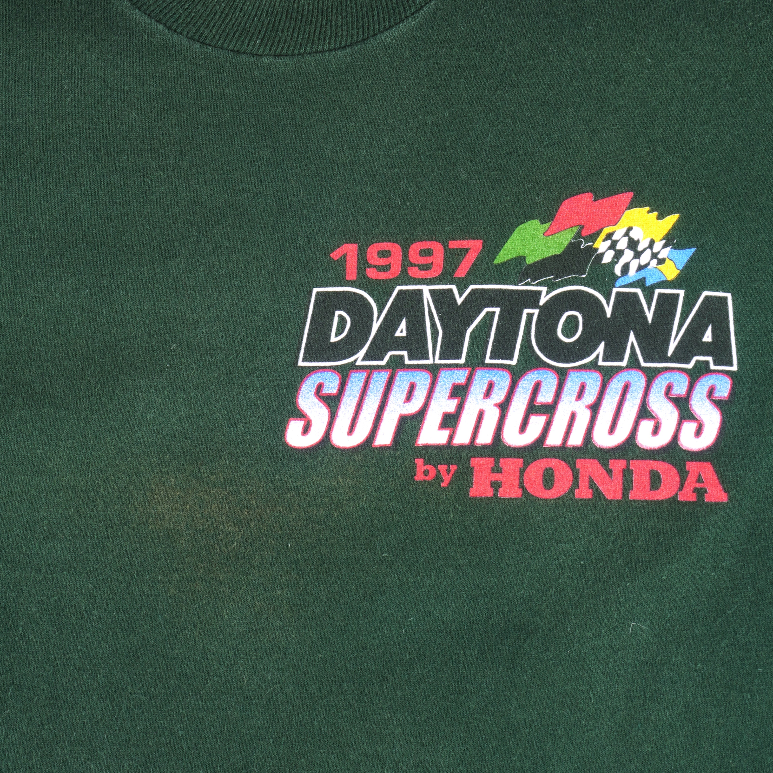 Vintage - Daytona Supercross Dirt Bike by Honda T-Shirt 1997 Large