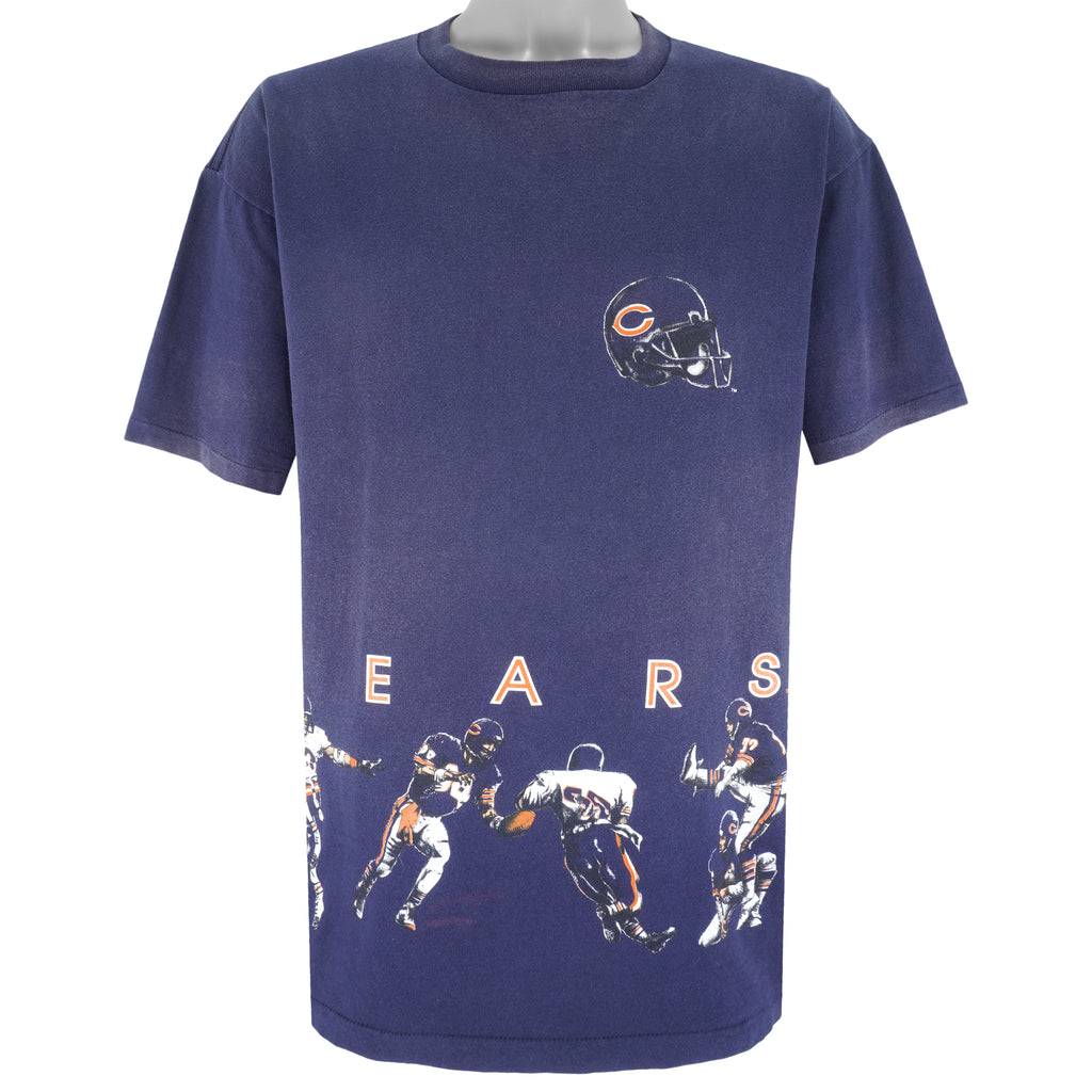 NFL (Nutmeg) - Chicago Bears Players Single Stitch T-Shirt 1993 Large Vintage Retro Football