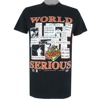 Vintage MLB (Salem) - Grey Baltimore Orioles Roll Em Ups T-Shirt 1991 X-Large